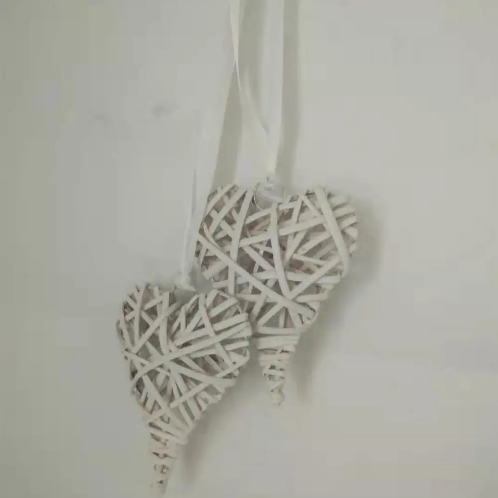 10 шт. плетеные подвесные сердца с красивой лентой белого цвета свадебное