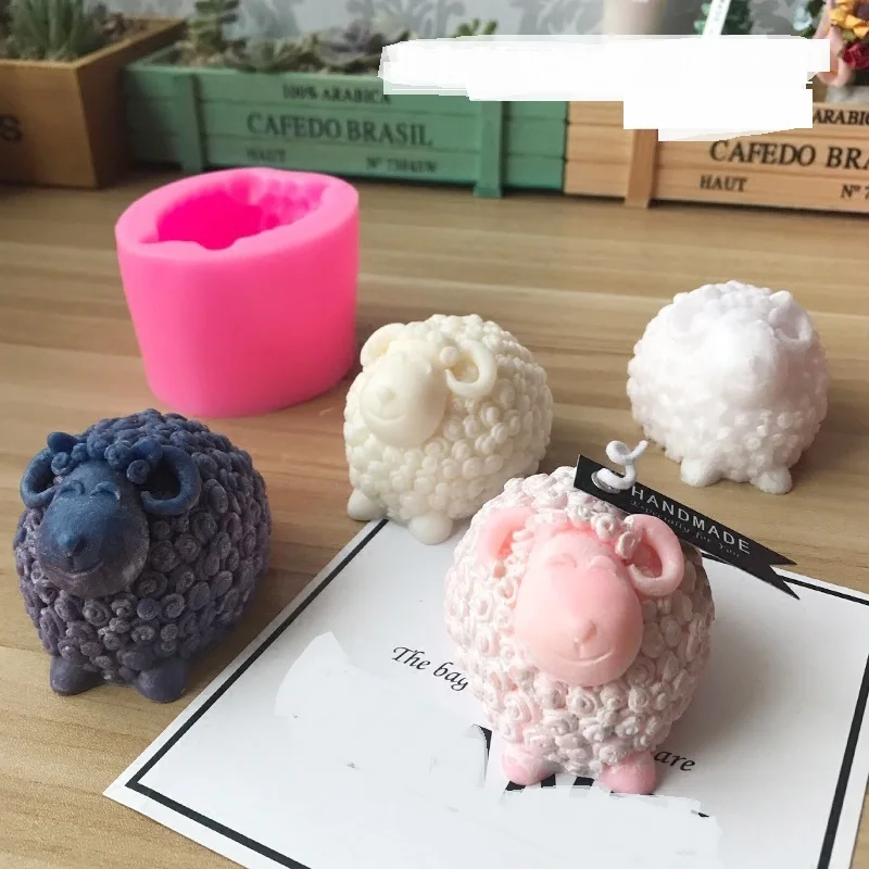 Для дня рождения и свадьбы ягненка Силиконовые свечи DIY силиконовая форма для