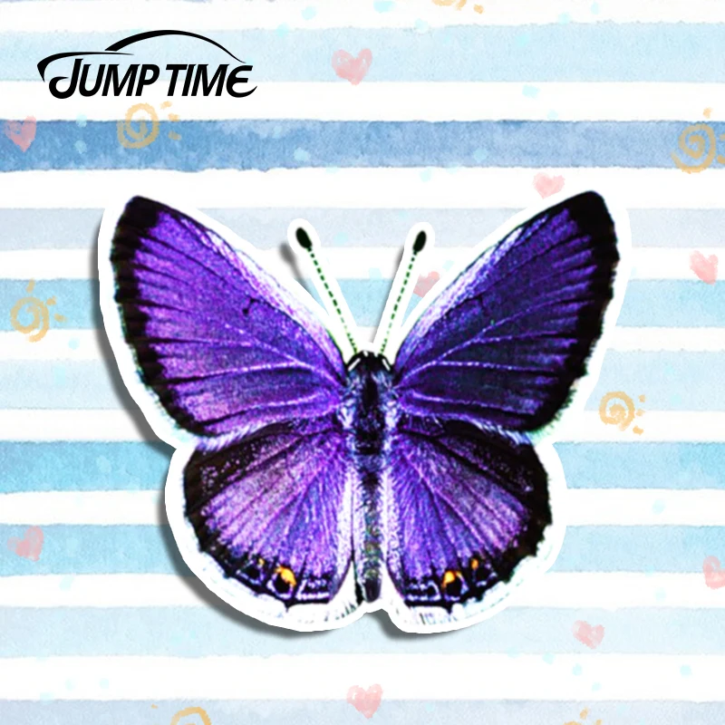 Смешные автомобильные виниловые наклейки с изображением пурпурных бабочек 13 см x