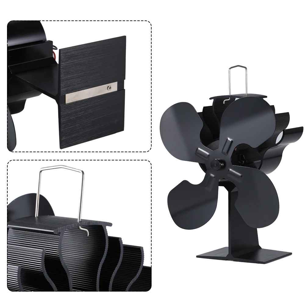 Горячая 4 лопасти тепловой вентилятор для камина дровяного бревна не требуется