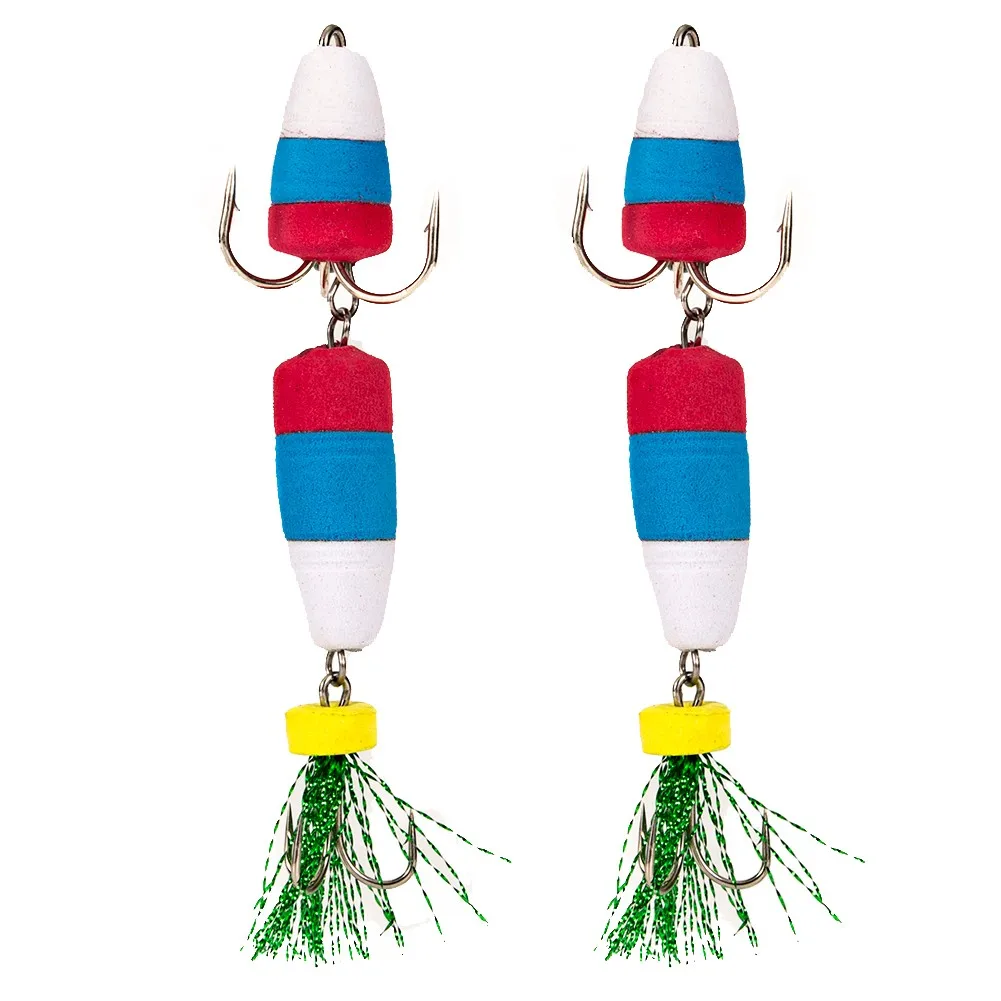 2 / 4 шт. мандула плавающий джиг приманки рыболовные Zanderkiller Судак Щука EVA пены губки