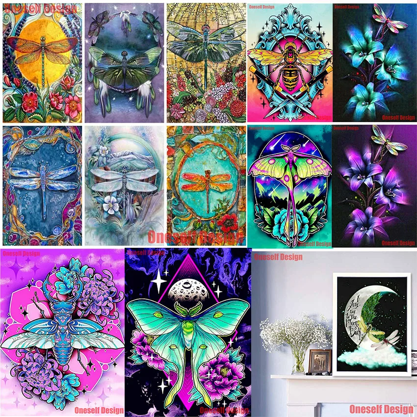 

2019 top popular 5d diamond painting animal dragonfly diy diamond mosaic sale animal dragonfly diamond embroidery dragonfly