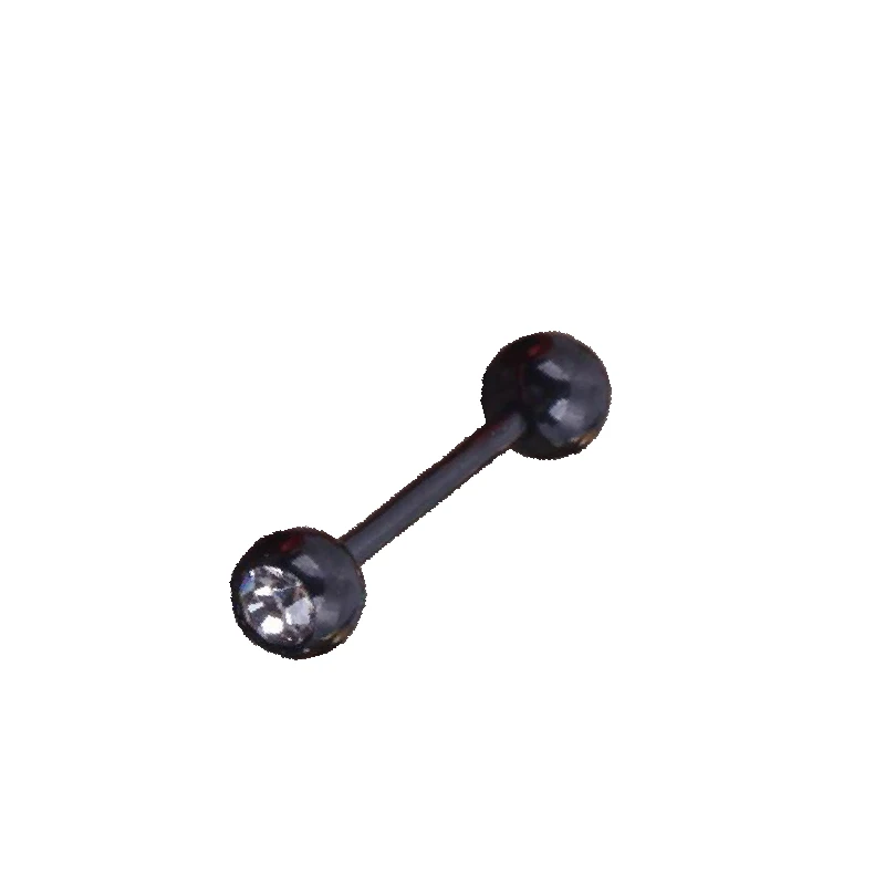 

1Pc 1.6*16*6mm Punk Tongue Ring for Women Girls Stainless Steel Tongue Piercing Straight Barbell Ball Bars Colorful Body Jewelry