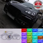Для Porsche Cayenne 957 2007 2008 2009 Высокое качество мульти-Цвет Ангельские глазки светодиодный RGB светодиодные фары Halo Кольцо Комплект РЧ пульт дистанционного управления Управление