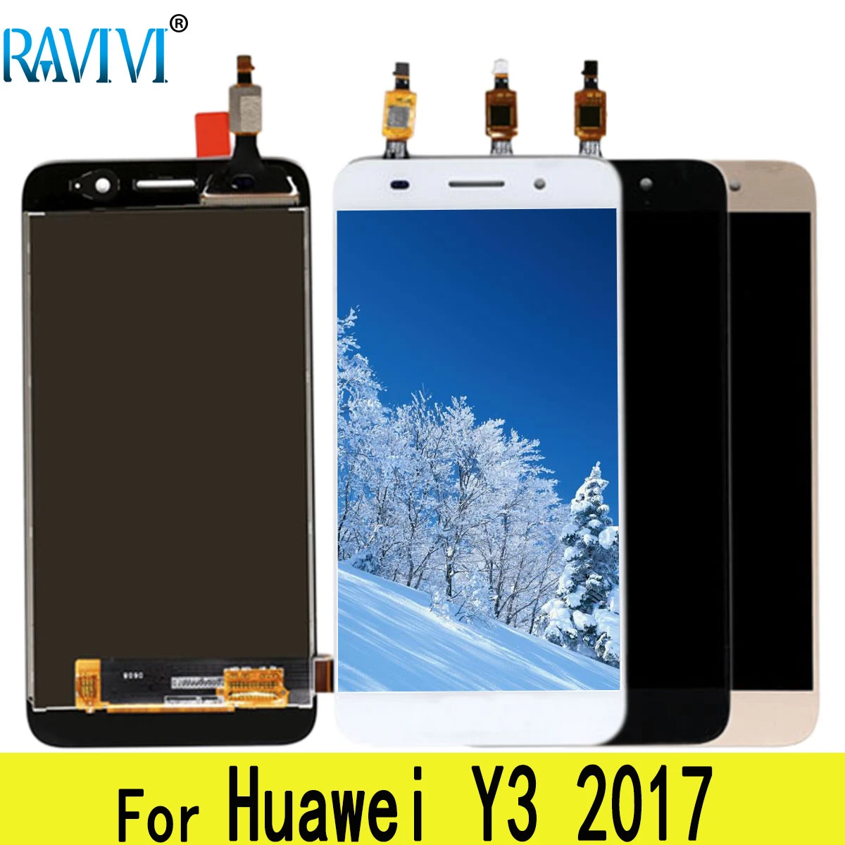 5 0 ''lcd для huawei Y3 2017 lcd дисплей кодирующий преобразователь сенсорного экрана в