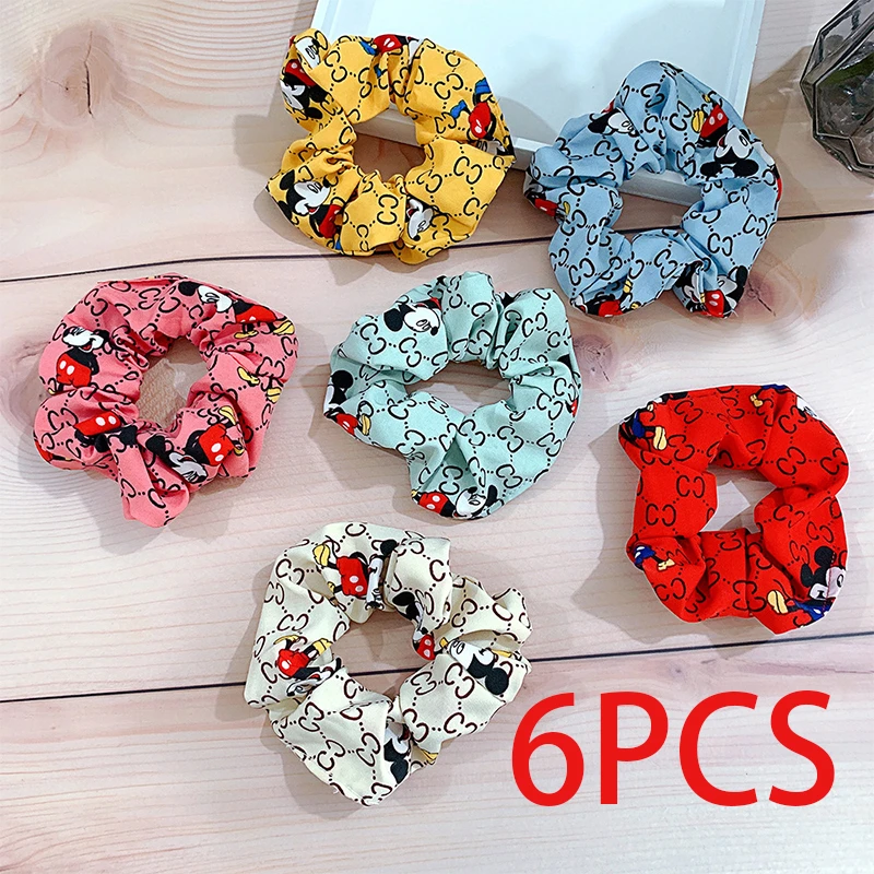Резинка для волос с принтом Микки Мауса модная эластичная аксессуары ленты
