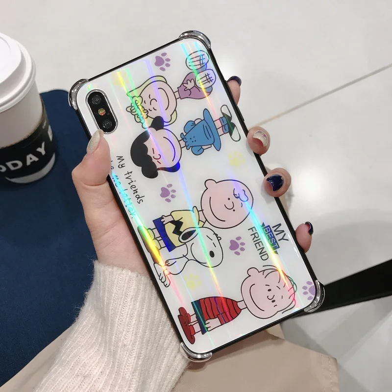 WTSZKL Snoopy серия шаблон чехол для телефона iphone X XR 8 7 6 6S Plus четыре угла