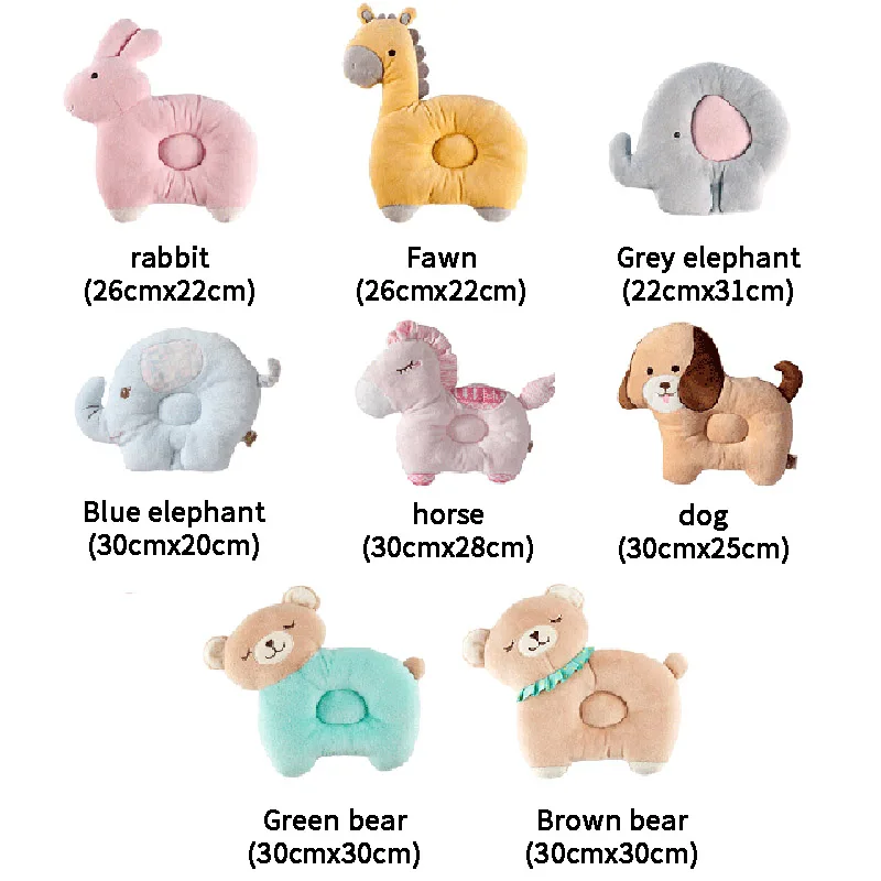 Детская подушка детская для сна с защитой от опрокидывания головы и шеи плюшевые