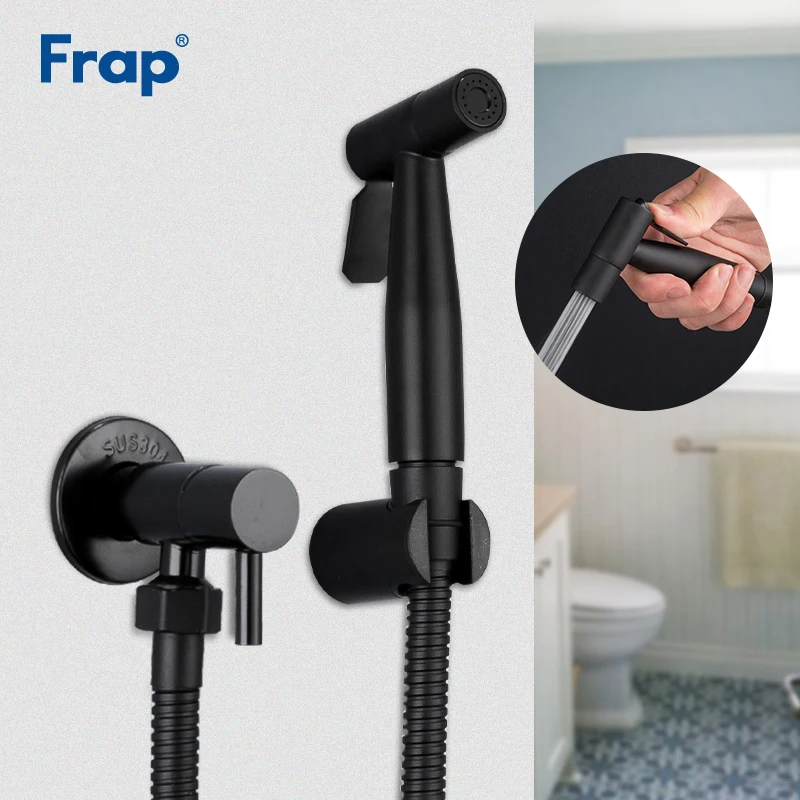 Frap черный биде кран для ванной Биде смеситель для унитаза гигиенический душ чистый мусульманский душ портативный биде пистолет опрыскиватель