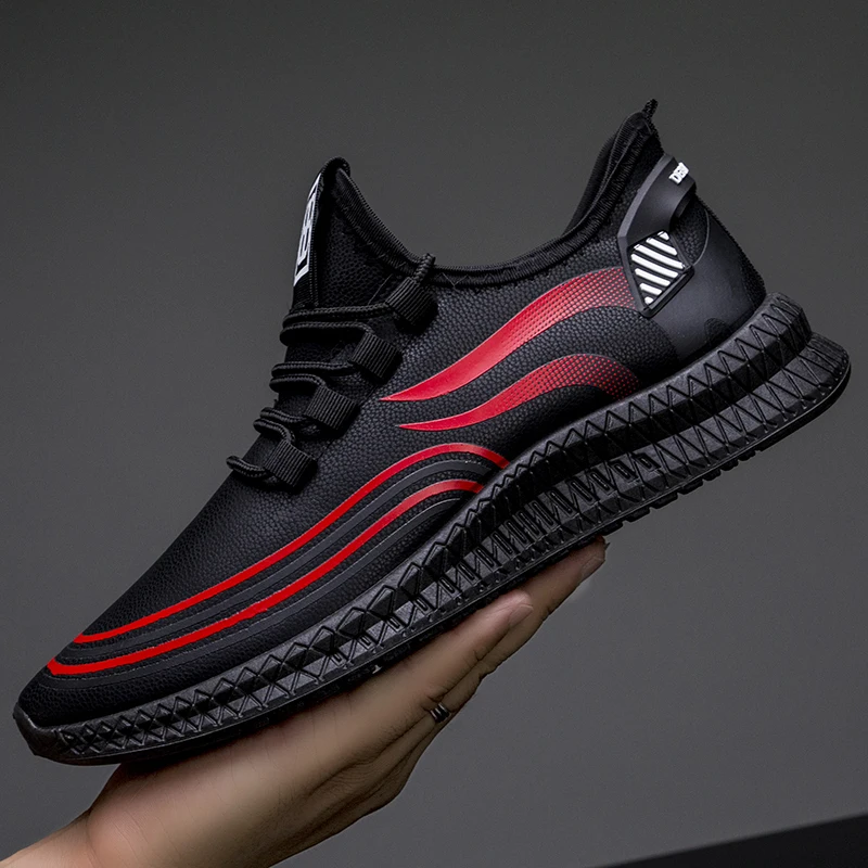 

Мужские сетчатые туфли, дышащие удобные лоферы, без застежки, плоская подошва, повседневная обувь для вождения, кроссовки