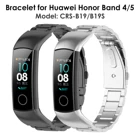 Металлический ремешок для Huawei Honor Band 5, браслет из нержавеющей стали, аксессуары для Honor Band 4, новинка для мужчин и женщин, 2020