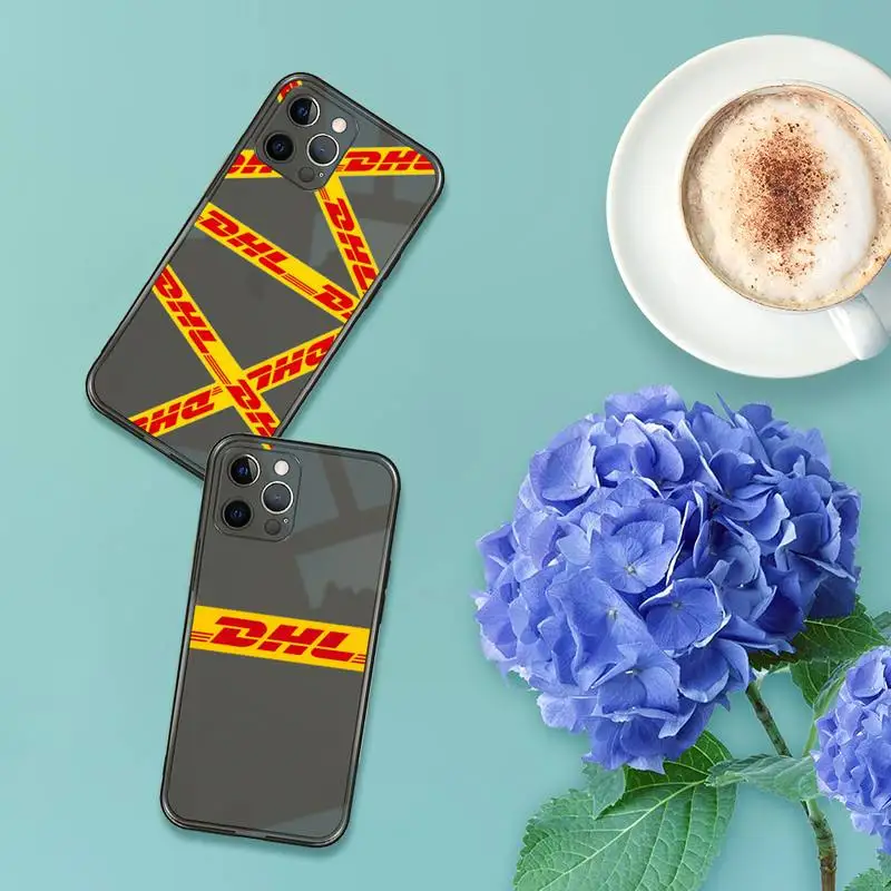 

express DHL code Phone Case For iPhone 7 8 11 12 X XS XR MINI Pro Max Plus Retro Black Grey clear transparent