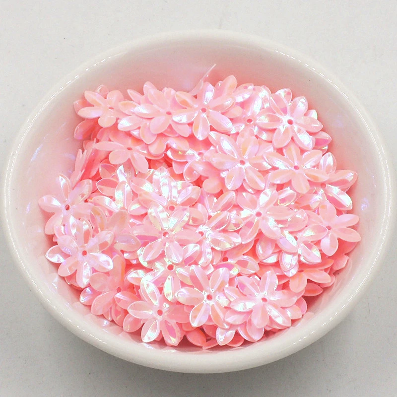 

100Pcs/Bag 12mm Five Finger Flower PVC Sequins DIY Manual Paillettes Sewing Wedding Craft Women Garments Lentejuelas Accessories