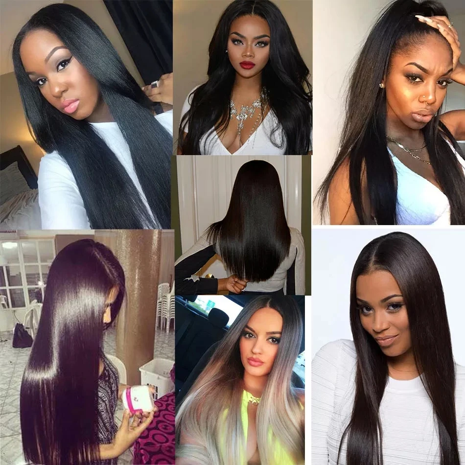 Накладные волосы NAFUN 13x4 накладные человеческие на шнурке малазийские не remy