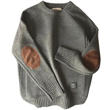 2021 Sweter Pullover Pria Musim Gugur Mode Baru Kasual Longgar Tebal Leher-o Wol Rajutan Longgar Longgar Longgar Harajuku Streetwear Pakaian Rajut M-5XL