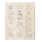 Большой Размеры 2019 и 2020 календарь печать на ткани Настенные календари ежегодно дневник исследование Планировщик Рождественский календарь ткань настенный деко