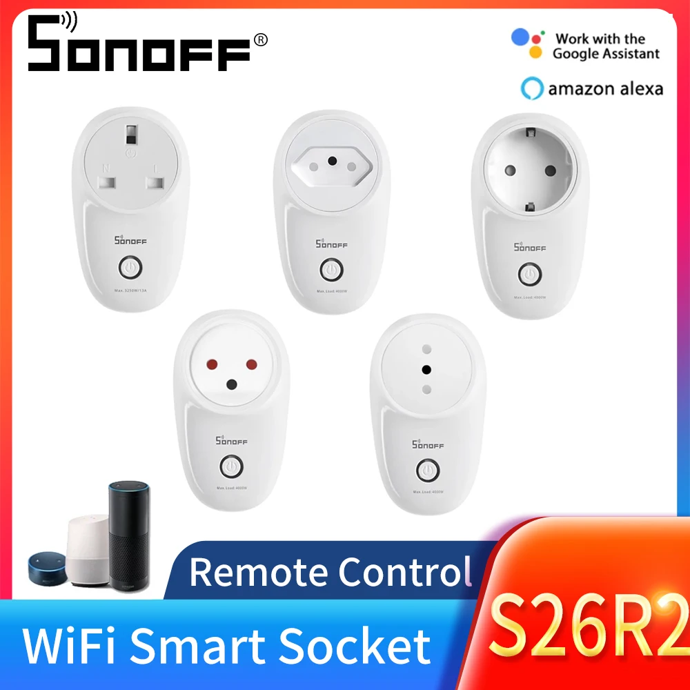 Смарт-розетка SONOFF S26 R2 с поддержкой Wi-Fi | Электроника
