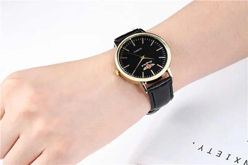 Женские повседневные кварцевые наручные часы с кожаным ремешком для мужчин