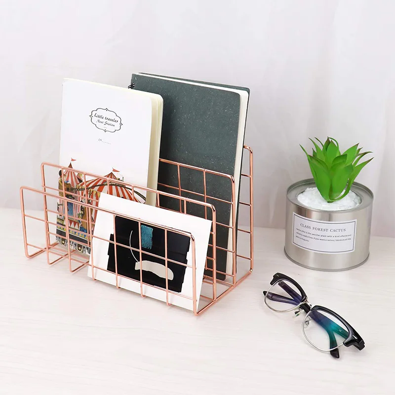

Desktop Mail Organizer, 3-Slot Metal Wire Mail Sorter, Letter Organizer for Letters, Mails, Books, Postcards and More, Mail Hold