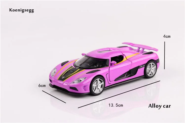 1/32 Супер спортивный автомобиль Konisek литая модель автомобиля из металлического сплава Высокая симуляция машины огни Игрушки транспортные средства для детей Подарки для детей