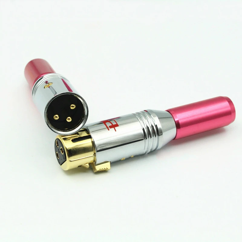 4 шт. Hi-end гнездо XLR Hifi аудио разъем 3 контактный металлический корпус из латуни