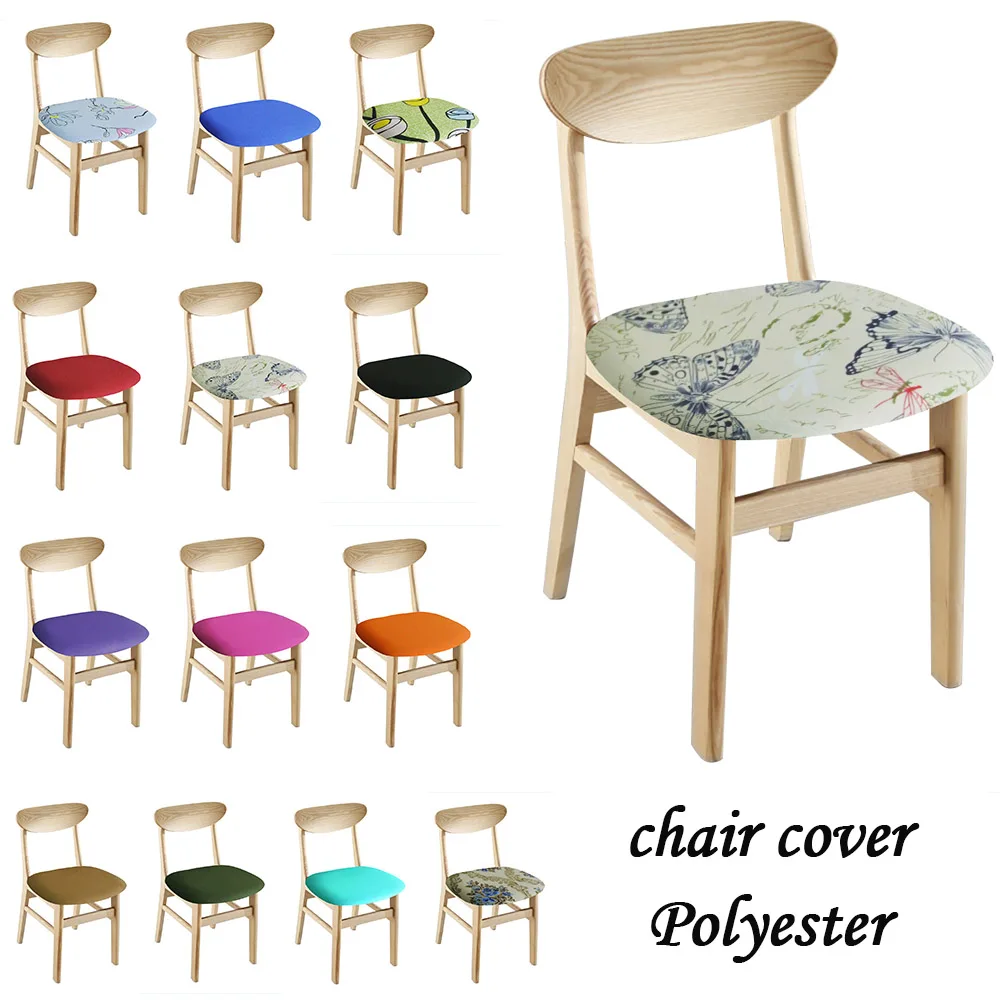 Printed Kitchen Stretch Dining Chair Cover Removable Elastic Seat Case Living Room Slipcover Jacquard Protector Covers | Дом и сад