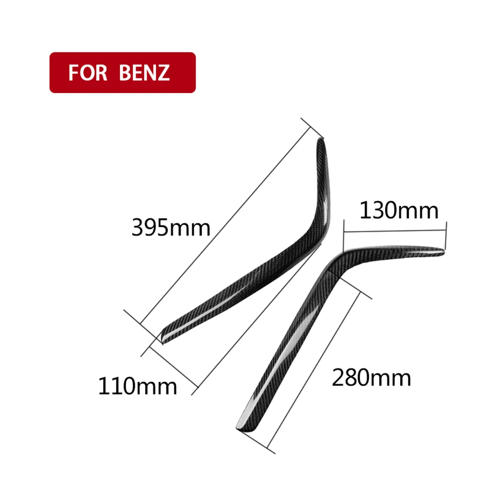 

1 Pair Automobile Headlight Eyebrow Eyelids Carbon Fiber Stickers Trim Cover for Mercedes Benz W202 Exterior Sticker