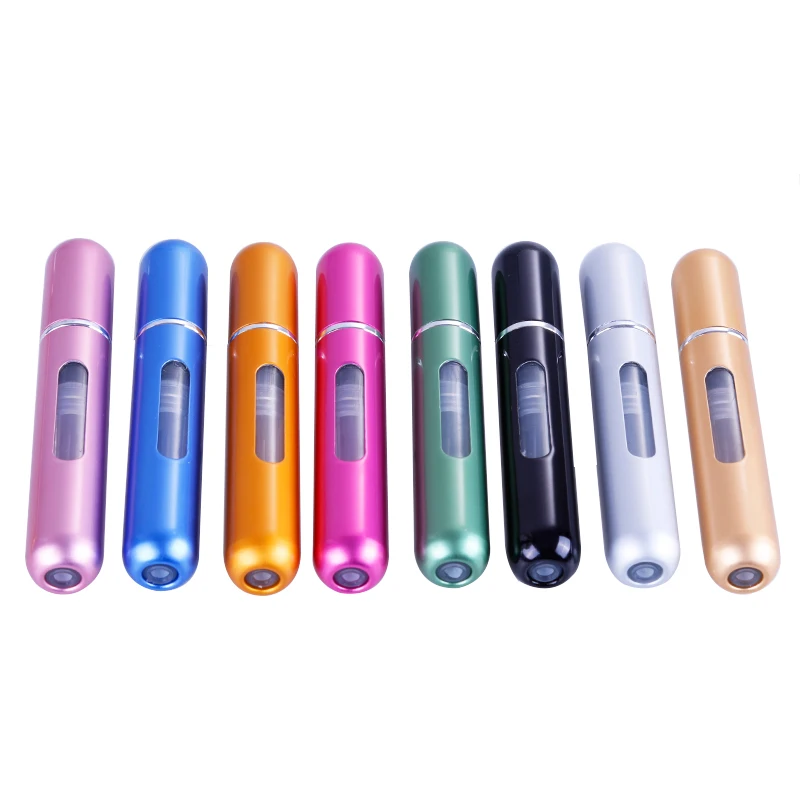 Многоразовый мини-флакон для духов 5 мл Алюминиевый распылитель портативный