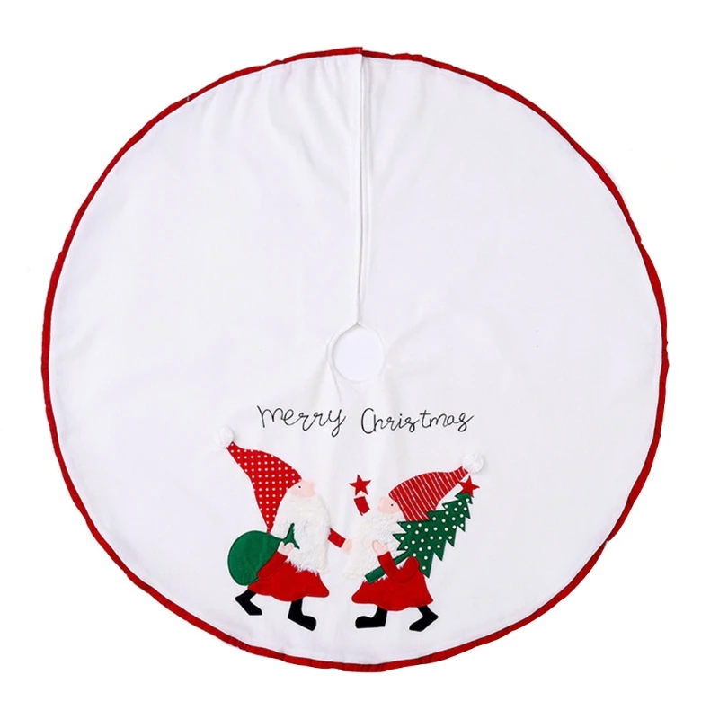 

Christmas Gnome Flannel Tree Skirt for Xmas Tree Party Decoration Tree Decor