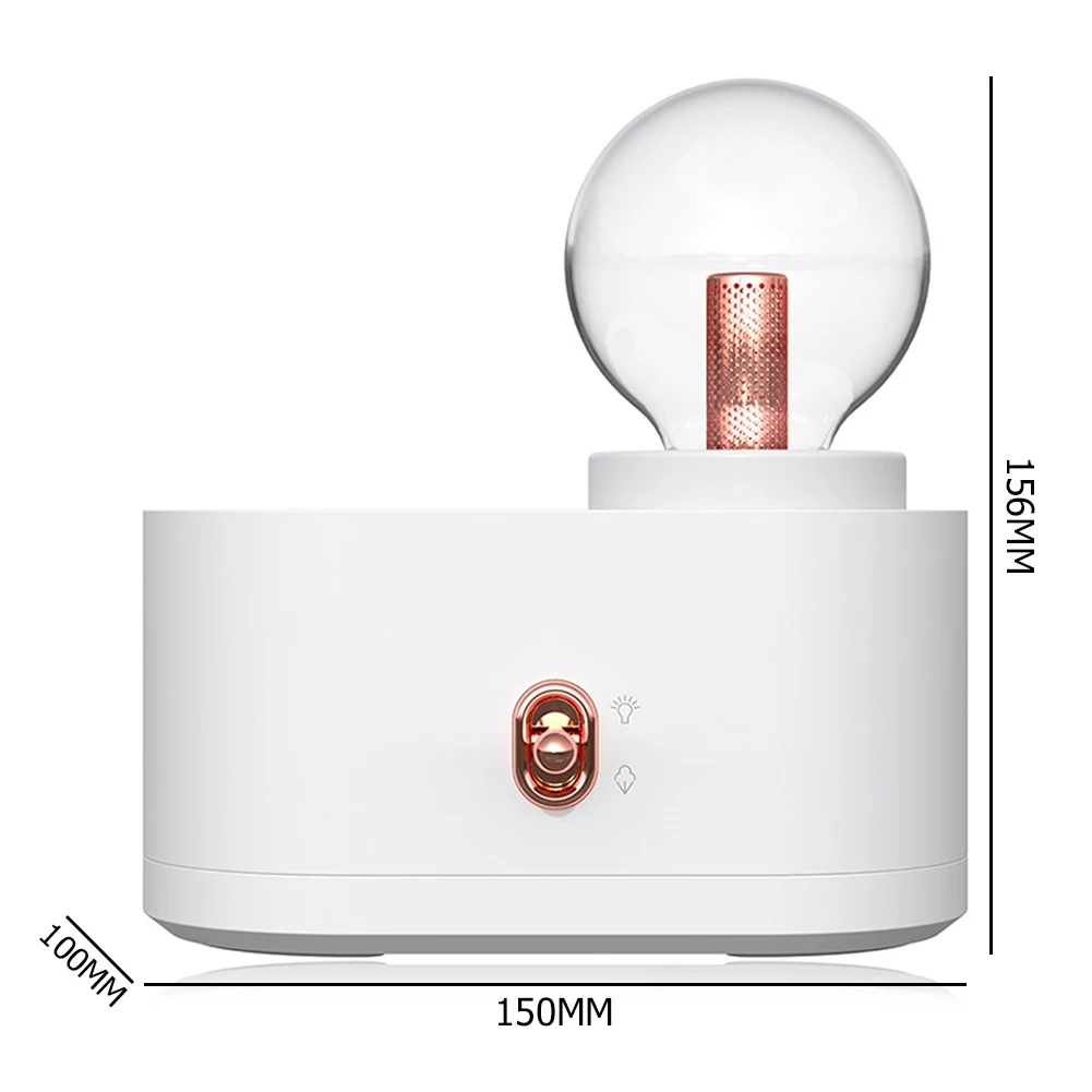 

Mini Portable 350ml Bulb Shape Air Humidifier USB Rechargeable Water Mist Maker Diffuser Small Water Replenishment Instrument