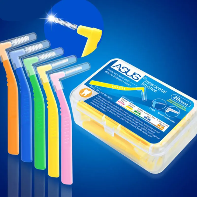 

L Shape Interdental Brush 20Pcs Oral Care Teeth Whitening Dental Orthodontic
