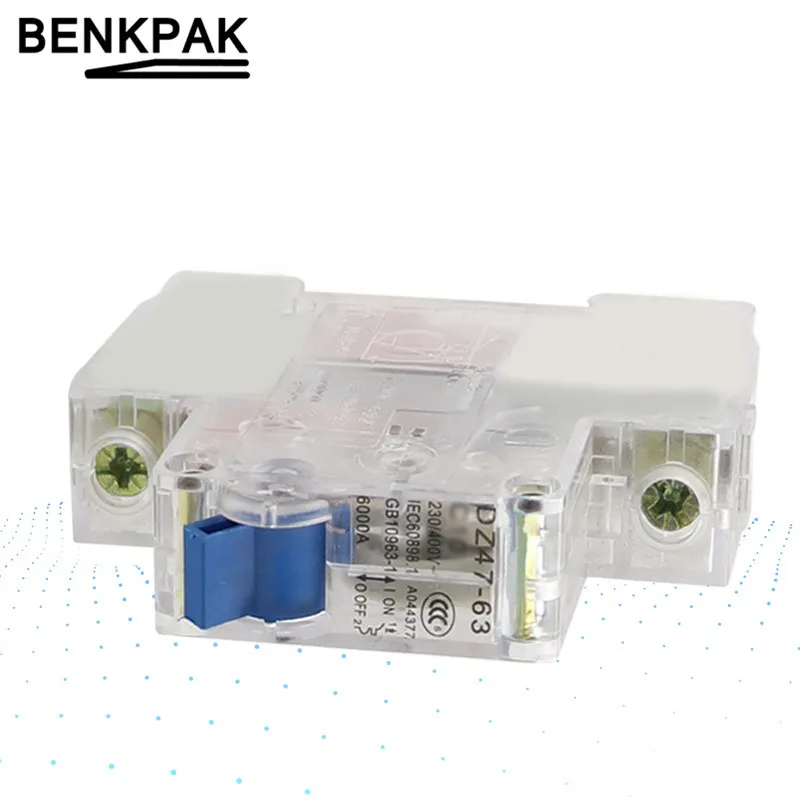 DZ47-63 1P DC 6A 10A 16A 20A 25A 32A 40A 50A 63A прозрачный DC250V Мини автомат защити цепи