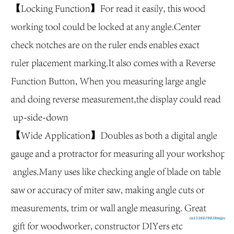 

LCD Digital Angle Finder Ruler 360 Protractor Measure Tools 200/300mm Multifunctional Ruler Meter w/ Zeroing 97BF