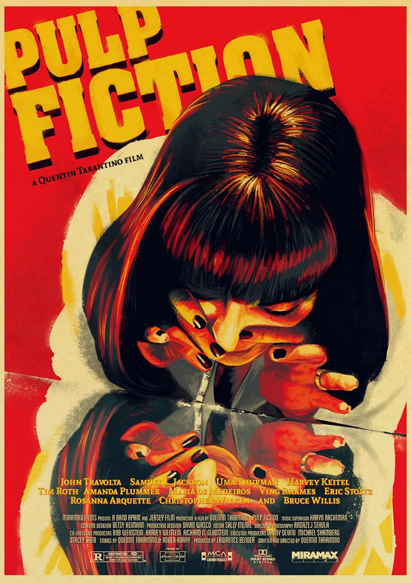 Квентин Тарантино фильм Kill Bill/Django Unchained/резервуар собака фильм плакаты крафт-бумага домашний кинотеатр Настенный декор плакат