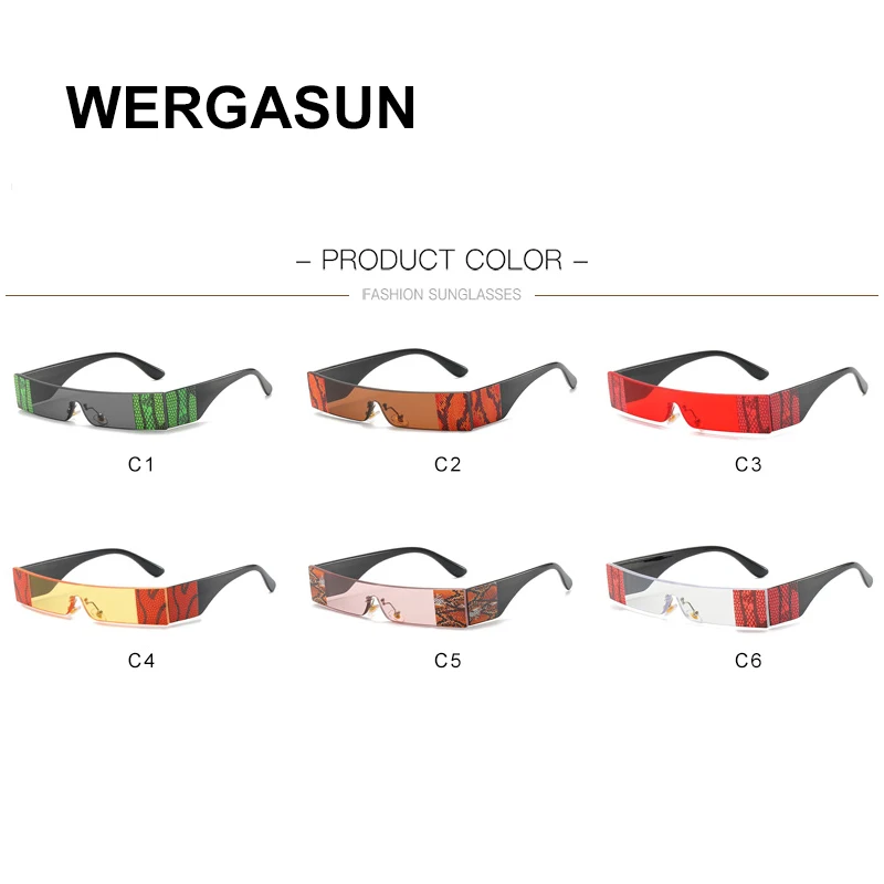 

WERGASUN Sunglasses Women Trendy Brand Designer Fashion sunglasses men For Sexy Female Retro Eyewear Oculos De Sol uv400