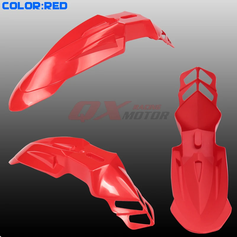 Универсальные 7 цветов Пластиковые черные передние крылья Supermoto Evo для KX DRZ CRF YZF WR