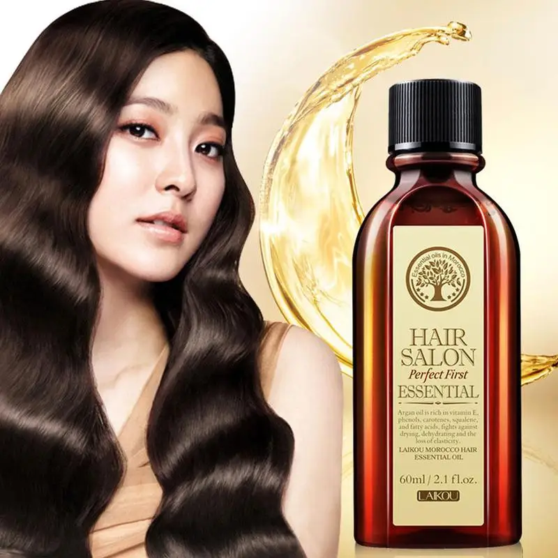 60ml hair Care Treatment Oil Argan Essential Hair For Repairing Dry Damage Growth Keratin Free Clean Curly |