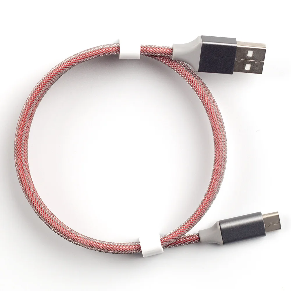 

Double woven nets cable 1 meter longer charging line phone cable support quick charge