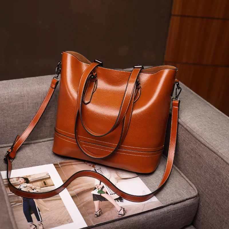 Сумка из натуральной кожи, женская сумка, Bolsos Mujer, роскошные сумки, женские сумки, дизайнерские винтажные Ретро большие вместительные повседневные сумки C817