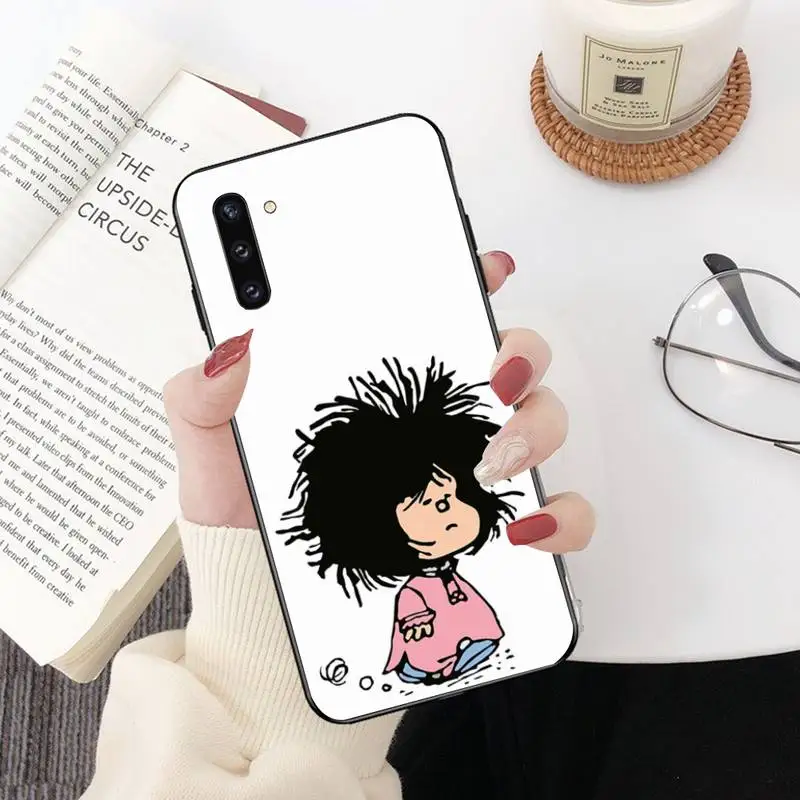 Чехол для телефона PENGHUWAN mafalda черный мягкий чехол Samsung Galaxy J7 J8 J6 Plus 2018 Prime Note 7 8 9 10 pro |