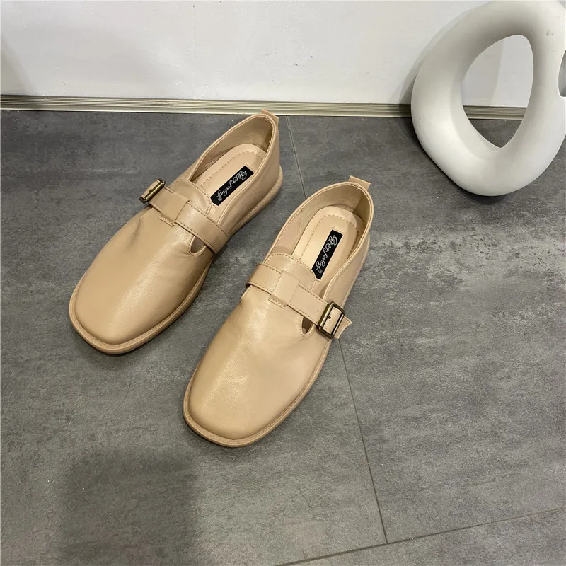 

2021 New Retro Brown Oxford Shoes For Women Chic Platform Patent Leather Slip On Loafers Korean Fashion Flats Black Office Shoes
