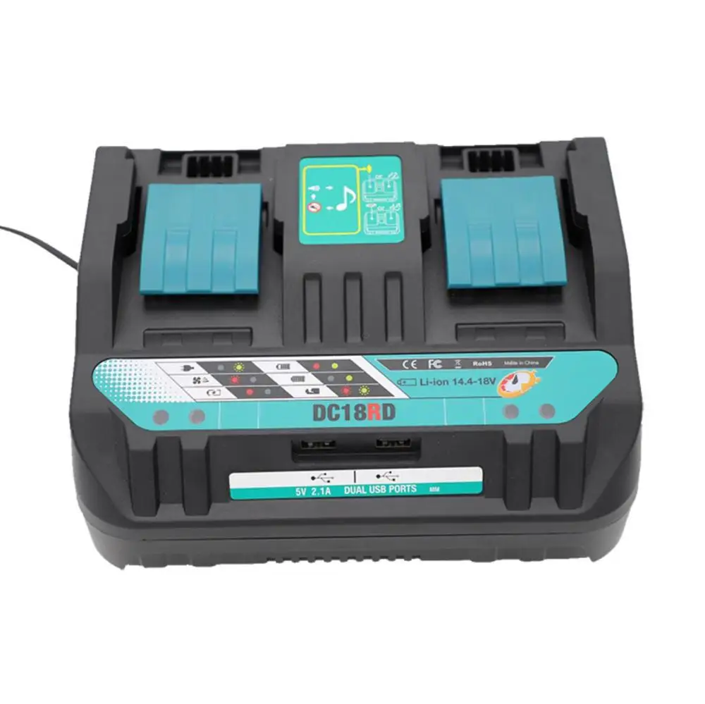 

Li-ion Battery Charger double port charger 4A For Makita 18V 14.4V Electrical Drill Battery BL1830 BL1430 DC18RD