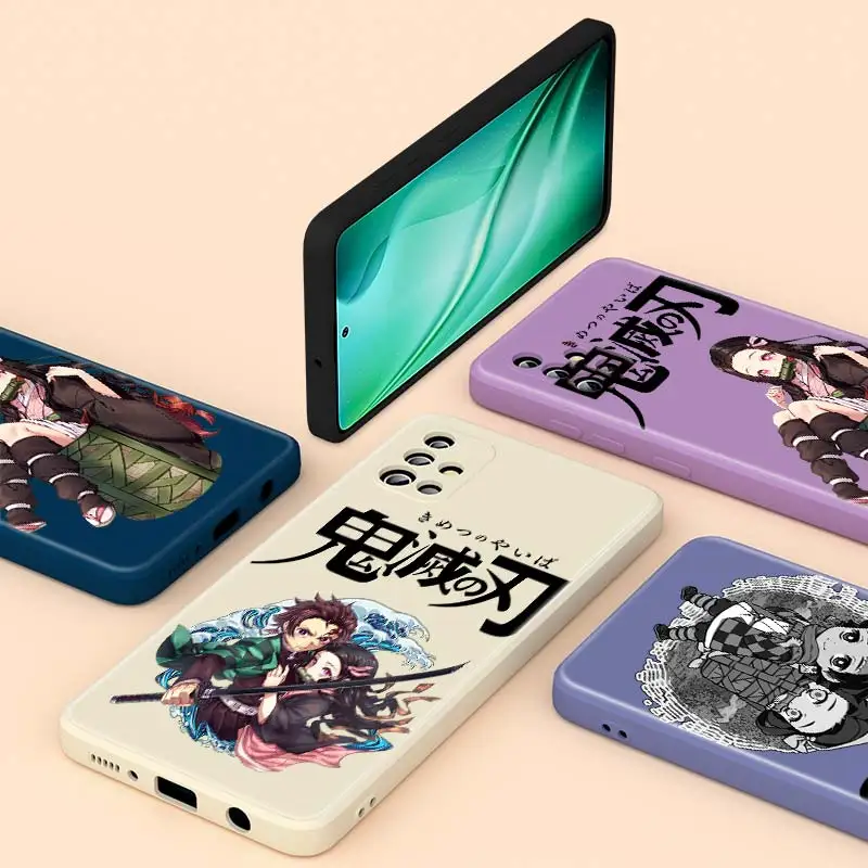 

Demon Slayer comics For Samsung A20S A02 A72 A71 A32 A31 A20 A30 A21S A91 A81 A52 A51 A50 Capa Liquid Silicone Phone Case