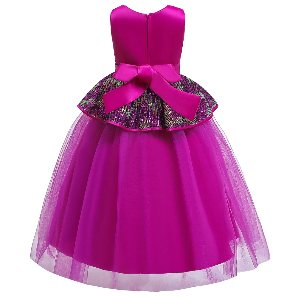 Sequined Lace Tutu Wedding Kids Dress for Girl Costume Elegant Party Birthday Evening Princess 8 12 Year | Детская одежда и обувь