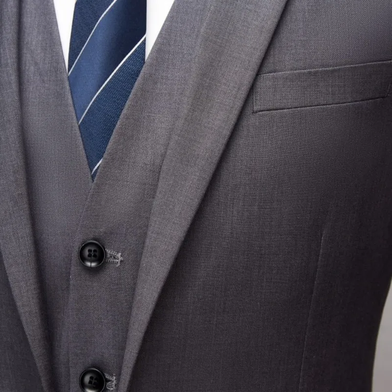 

Plus Size 6XL Groom Wedding Dress Set Men 2021 Slim Fit Mens Suits Pants High Quality Costume Homme 3 Pieces Ternos Masculino