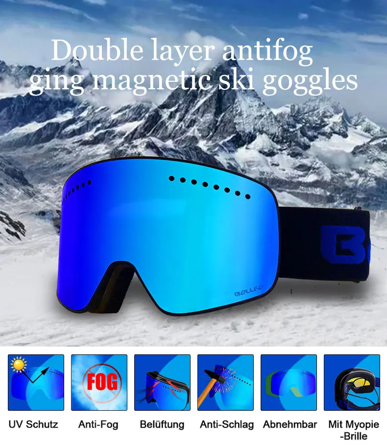 

Magnet Goggles ATV Motorcycle Goggles Ski Goggles Glasses Lenses Motocross Helmet Goggles Windproof and Dustproof Sunglasses