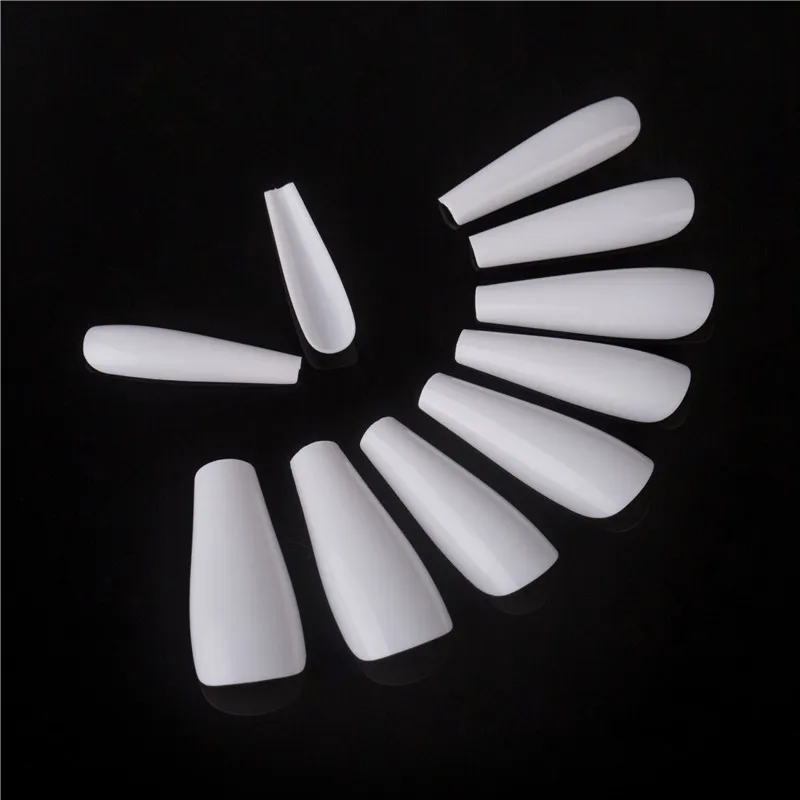 100/500/600 шт Французский Ложные гроб искусственные ногти естественный вид