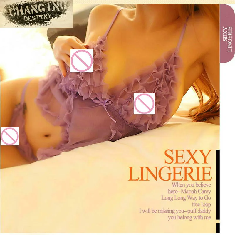 Эротическое нижнее белье для взрослых соблазнительное ночная рубашка с открытой