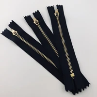 5pcs 4 copper zipper black zipper tape jeans zippers fastener casual pants zipper slide fastener belt diy sewing accessories