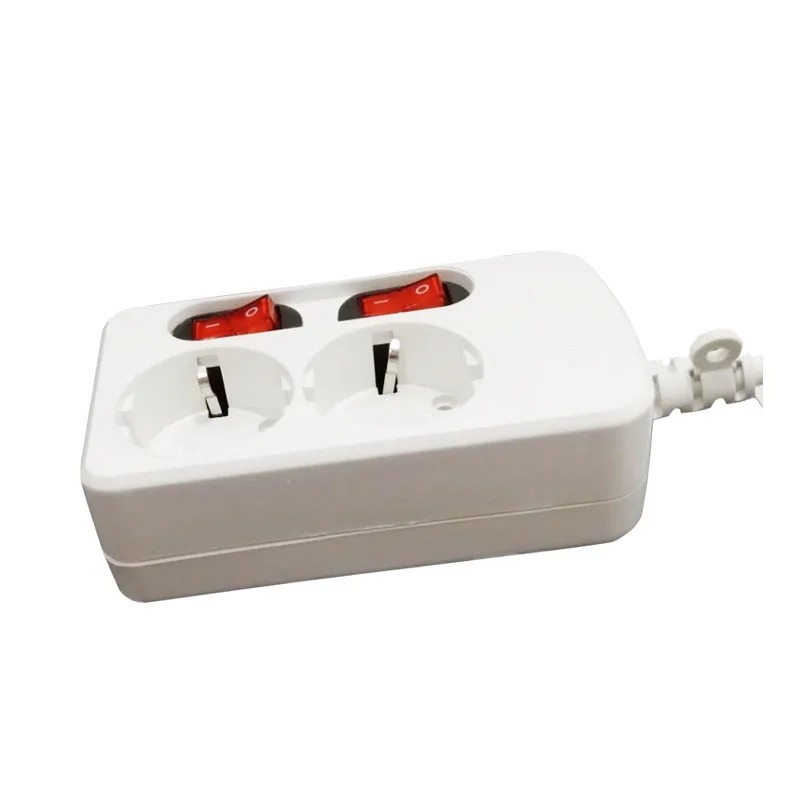 Штепсельная Вилка европейского стандарта 1,5/2,5 m 2/3/6 расширители 250V 10A/16A индивидуально Switched Мощность полосы 3AC 2USB розетки Зарядное устройство разъем адаптера